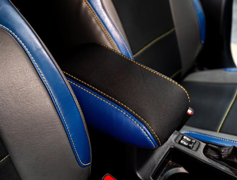 Subaru XV Crosstrek Console Cover - Center - PRP Seats - Black w/ Red Stitch - `13-`17